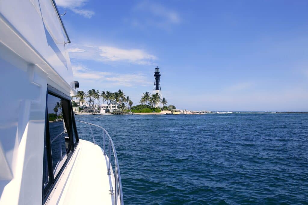 Florida Lighthouse Pompano Beach Boats